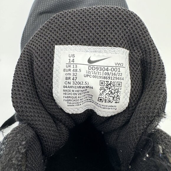 Nike Renew Elevate 3 Mens Size 14 Black Athletic Shoes ID DD9304-001 - Picture 10 of 10